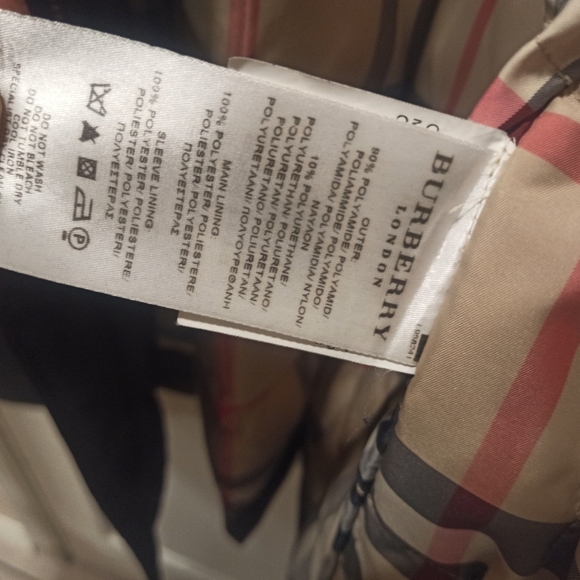 Burberry men's black puffer parka lining long coat SZ XL - Picture 9 of 16